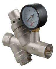 Клапан подпиточный 1/2" с фильтром и манометром VALTEC