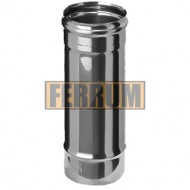 Дымоход однстенный 0,5 метра нержавейка Ferrum
