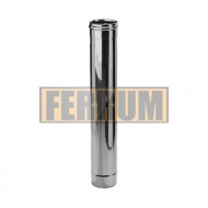Дымоход однстенный 1 метр нержавейка Ferrum