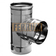 Тройник 90 градусов нержавейка Ferrum